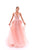 Tarik Ediz - 93420 Trailing Jeweled Floral Applique Tulle Ballgown In Pink