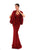 Tarik Ediz - 93422 Sleeveless Illusion Jewel Appliqued Mermaid Gown In Red