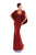 Tarik Ediz - 93422 Sleeveless Illusion Jewel Appliqued Mermaid Gown In Red
