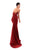 Tarik Ediz - 93422 Sleeveless Illusion Jewel Appliqued Mermaid Gown In Red