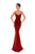 Tarik Ediz - 93422 Sleeveless Illusion Jewel Appliqued Mermaid Gown In Red