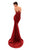 Tarik Ediz - 93422 Sleeveless Illusion Jewel Appliqued Mermaid Gown In Red
