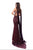 Tarik Ediz - 93435 Lace V-neck Sheath Dress with Shawl In Purple