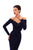 Tarik Ediz - 93449 Embellished Illusion Bateau Sheath Dress In Blue