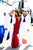 Tarik Ediz - 93455 Lace Deep V-neck Jersey Sheath Dress In Red