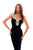 Tarik Ediz - 93460 Beaded Illusion Bateau Crepe Sheath Dress In Black