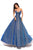 Tarik Ediz - 93469 Strapless Sweetheart Ballgown In Blue