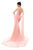 Tarik Ediz - 93471 Embroidered V-neck Sheath Dress In Pink