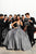 Tarik Ediz - 93479 Crystal Embellished Plunging Glitter Ballgown In Silver and Gray