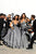 Tarik Ediz - 93479 Crystal Embellished Plunging Glitter Ballgown In Silver and Gray
