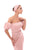 Tarik Ediz - 93486 Off-Shoulder Puff Sleeve Sheath Dress In Pink