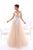 Tarik Ediz - 93490 Floral Applique Tulle Ballgown In White