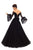 Tarik Ediz - 93686 Fully Lace Off-Shoulder A-line Dress In Black