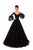 Tarik Ediz - 93686 Fully Lace Off-Shoulder A-line Dress In Black