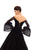 Tarik Ediz - 93686 Fully Lace Off-Shoulder A-line Dress In Black