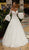Tarik Ediz - 93686 Fully Lace Off-Shoulder A-line Dress In White