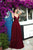 Tarik Ediz - 93690 Illusion Plunging Backless Sparkly Ballgown In Red