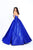 Tarik Ediz - 93711 Strapless V-neck Pleated Ballgown In Blue