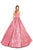 Tarik Ediz - 93711 Strapless V-neck Pleated Ballgown In Pink