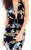 Tarik Ediz - 93726 Plunging Halter Floral Evening Dress In Black