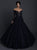 Tarik Ediz - 93729 Illusion Nude Shoulders Allover Lace Ballgown In Blue