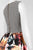 Taylor - Stripe and Floral Print  A-line Dress 5997M in Black and White