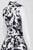 Taylor - High Collar A-Line Dress 8175M in Blue and White