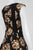 Taylor - Floral Print A-Line Dress 8489M in Black and Print