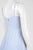 Taylor - 8799M Striped Empire High Low Dress in Blue and White