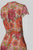 Taylor - 9044MJ Floral Print Faux Wrap Dress in Orange and Print
