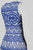 Taylor - 9174MJ Printed Jewel Neck A-line Dress in Blue and White