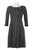 Taylor - 9246M Quarter Length Sleeve Bateau A-line Dress In Black and White