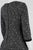 Taylor - 9246M Quarter Length Sleeve Bateau A-line Dress In Black and White