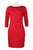 Taylor - 9264M Embellished Bateau Sheath Cocktail Dress In Red