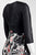Taylor - 9344M Floral Print Bateau Scuba Sheath Dress In Black and Pink
