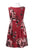 Taylor - 9441L Floral Print A-line Dress In Red