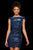 Sherri Hill - 52355 Off Shoulder Glitter Stretch Fitted Short Dress In Blue and Silver