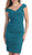 Interweaved Shirr Bodice Cocktail Dress