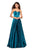 La Femme - 27506 Strapless Sweetheart Metallic Empire Gown In Green