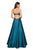 La Femme - 27222 Sleeveless Lace Applique Mikado A-Line Gown In Green