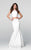 Tarik Ediz - Lace Two-Piece Mermaid Dress 50049 in White