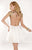 Tarik Ediz - Beaded Cocktail Dress 90376 in Gold and White
