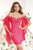 Tarik Ediz - Off Shoulder Cocktail Dress 90388 in Pink
