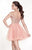 Tarik Ediz - Sweetheart Neck A-Line Short Dress 90434 in Pink