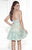 Tarik Ediz - Sweetheart Neck A-Line Short Dress 90449 in Green
