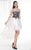 Tarik Ediz - Semi-Sweetheart Neck A-Line Dress 90457 in Black