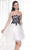 Tarik Ediz - Semi-Sweetheart Neck A-Line Dress 90457 in Black