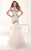 Tarik Ediz - Sequined V-Neck Gown 92382 in White