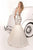 Tarik Ediz - Embellished V-Neck Gown 92398 in White