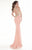 Tarik Ediz - Ornate Halter Gown  92526 in Pink